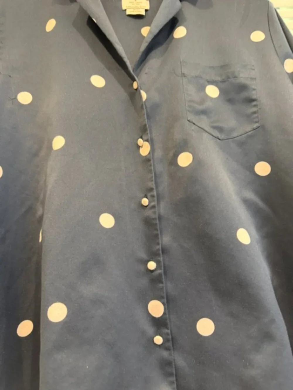 Kate Spade New York Blue White Polka Dot Pajama Set Size XL.